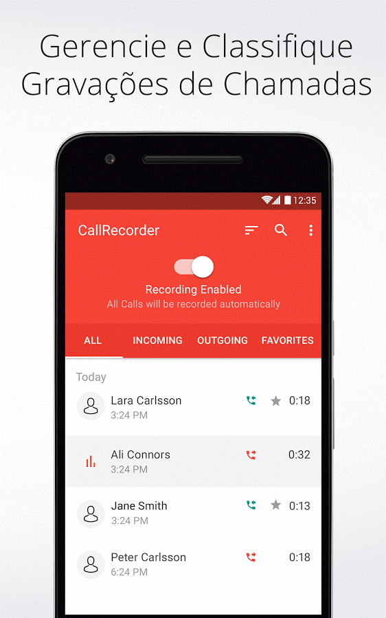 Print do Chamada falsa para Android.