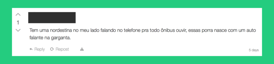 Mensagem ofensiva publicada no Gab.