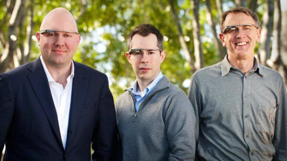 Marc Andreessen e amigos com Google Glass.
