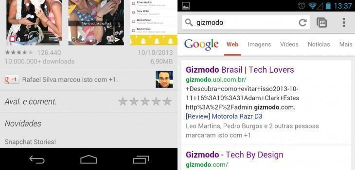 Os +1 já são usados na Play Store e em pesquisas.