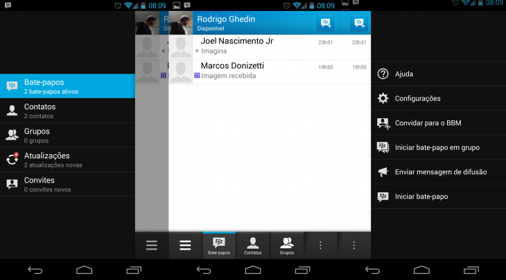 Não se engane, este BBM é o do Android.
