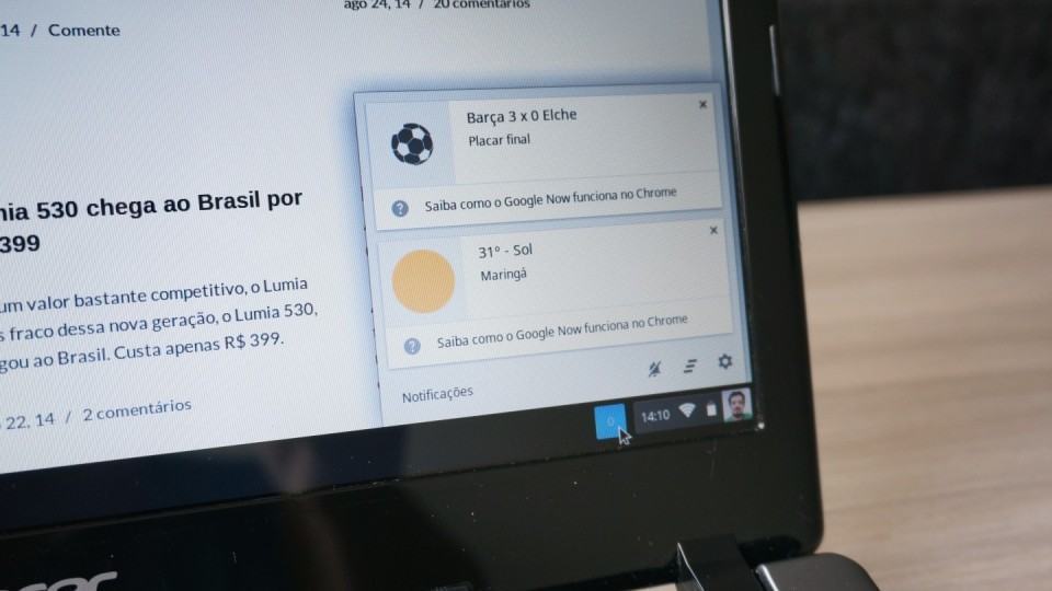 Google Now, agora no Chrome OS.