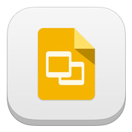 Ícone do Apresentações Google.