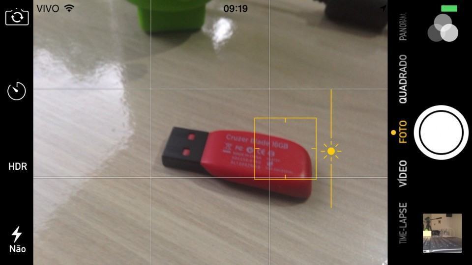 Controle de exposição independente.