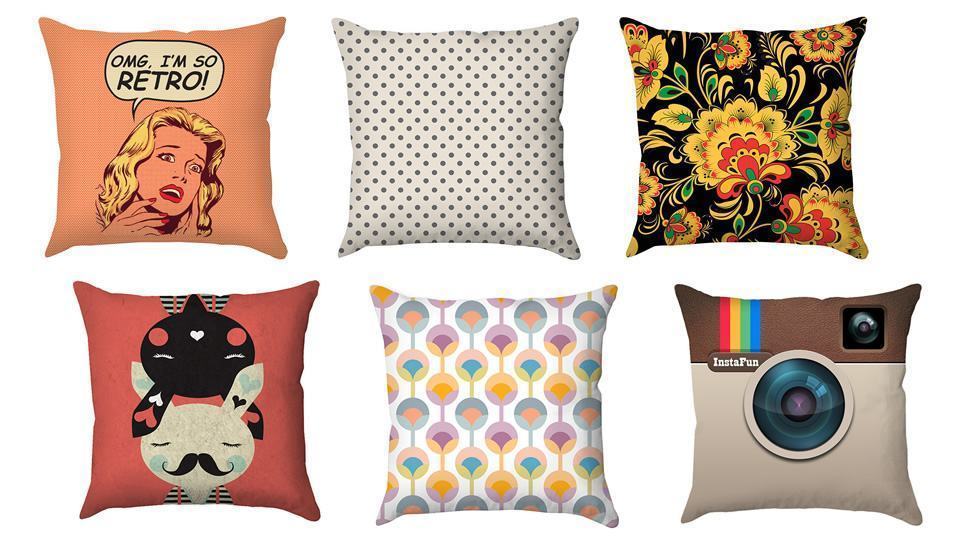 Seis das inúmeras almofadas da Haus For Fun.