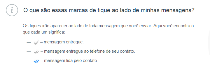 Agora o WhatsApp avisa quando o contato leu sua mensagem.