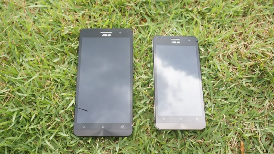 Os dois smartphones da Asus, lado a lado.