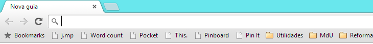 Bookmarklets na barra de favoritos do Chrome.