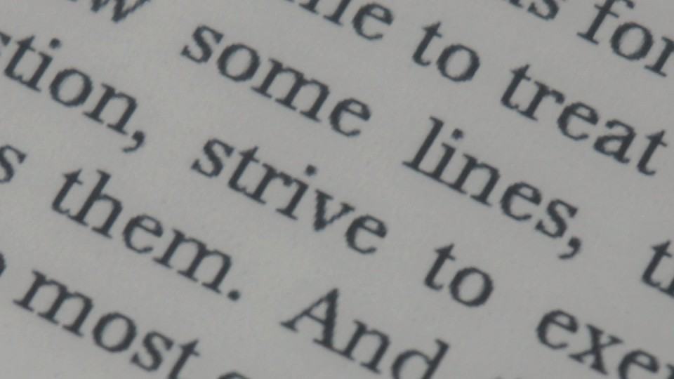 Detalhe na resolução do Kindle.