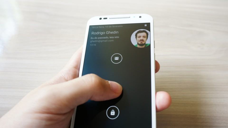 Notificações Ativas do Moto X.