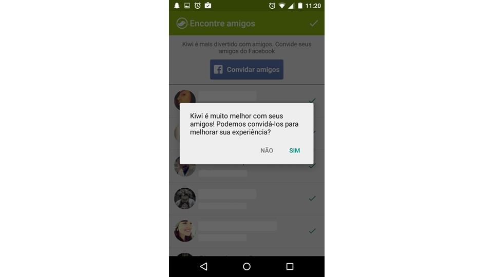 Segunda tentativa de convidar todos os seus amigos do Facebook.