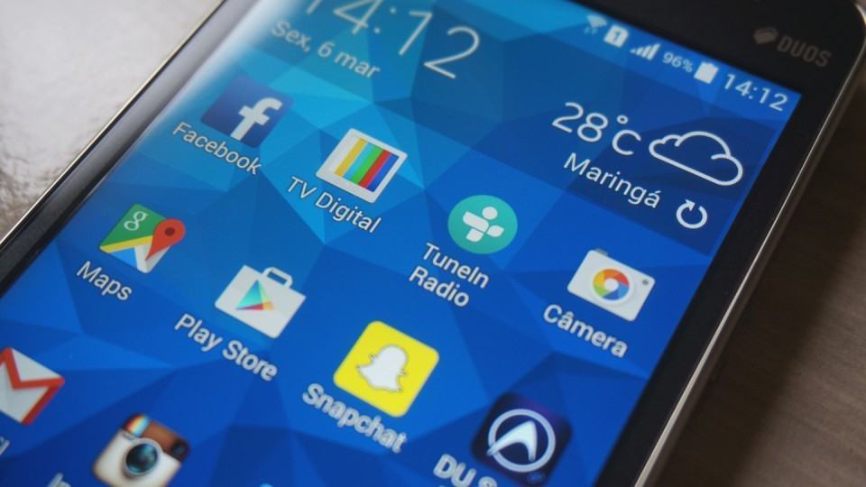 Tela inicial do Galaxy Gran Prime.