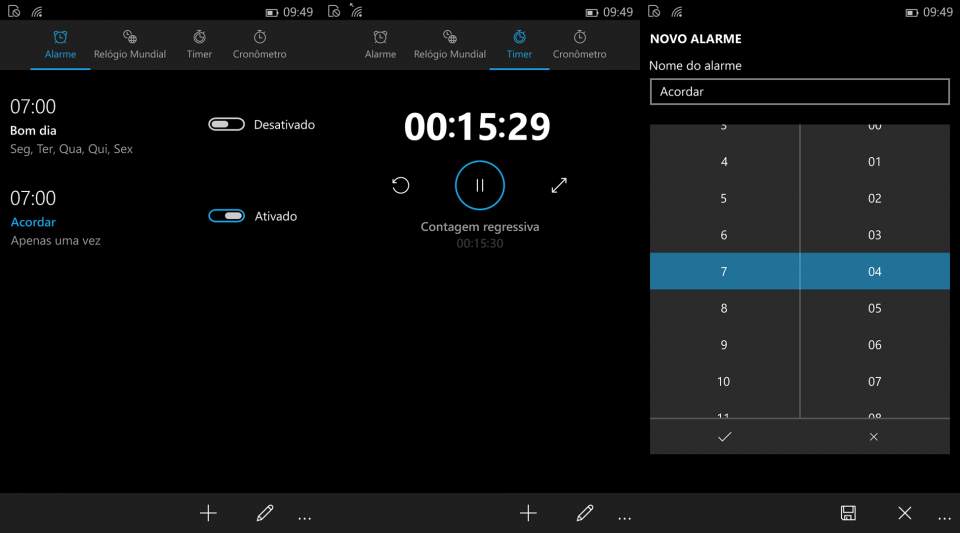 O novo app de Alarme está mais útil.
