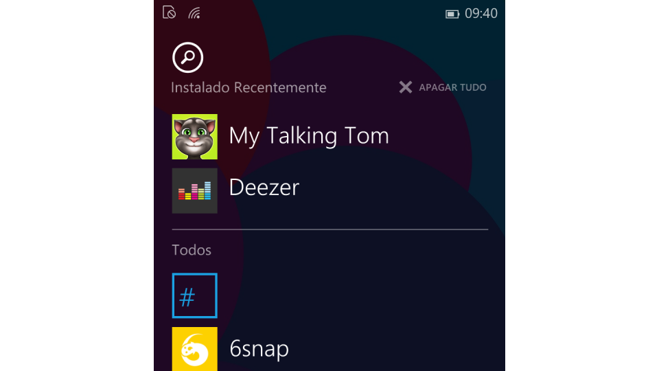 O Windows 10 destaca apps instalados recentemente.