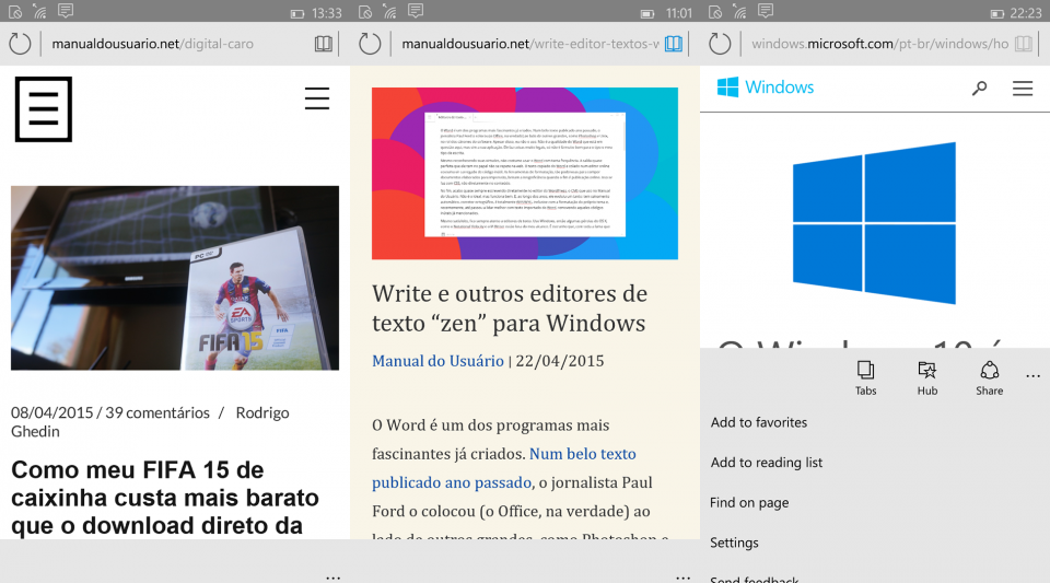 Project Spartan: ainda cru, como o resto do sistema.