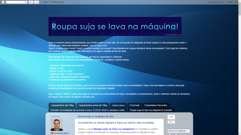 Print do blog Roupa suja se lava na máquina.