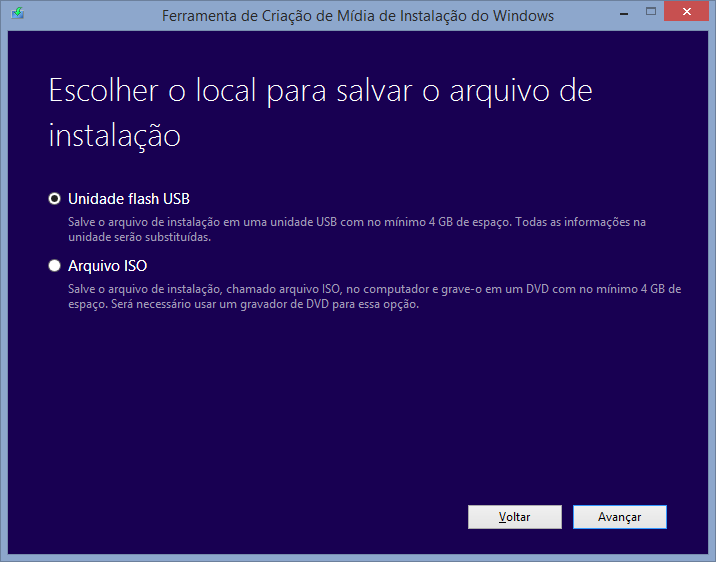 Pen drive ou arquivo ISO?