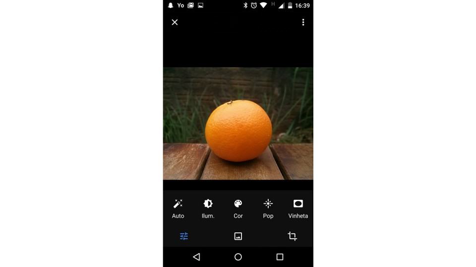 Ferramentas de edição abertas.