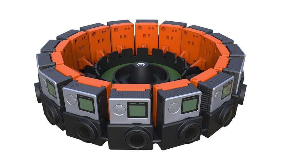 Câmera (ou câmeras) da GoPro para filmagem de realidade virtual.