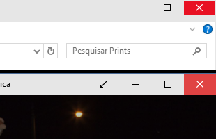Um botão vai até o fim, outro, não.