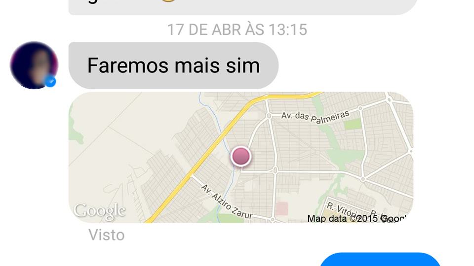 Basta um toque para revelar a origem da mensagem no Messenger.