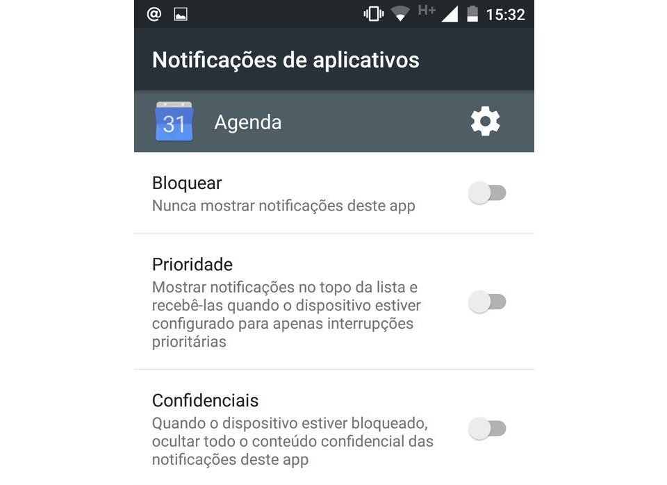 Acrescente exceções às notificações confidenciais do Android 5.