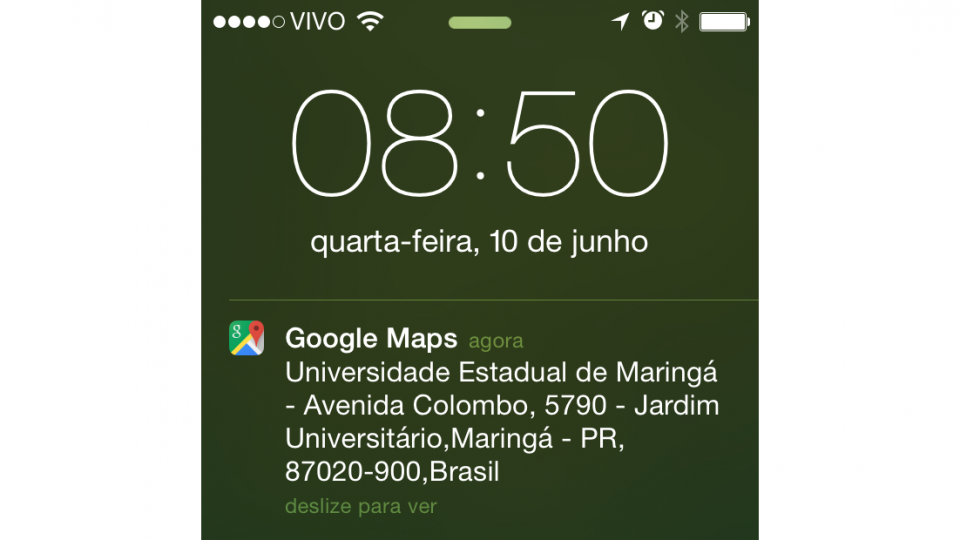 Endereço do Google Maps recebido!