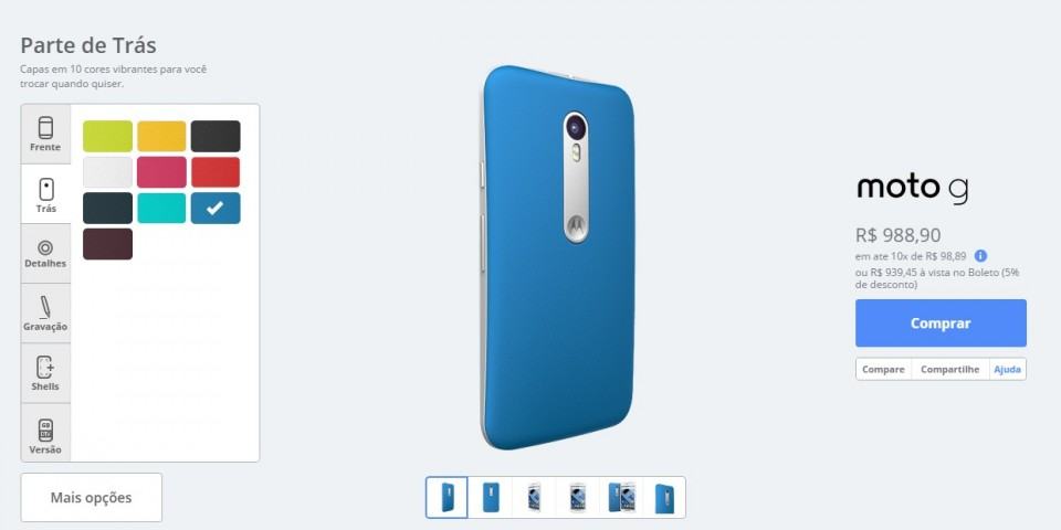 Moto G no Moto Maker.
