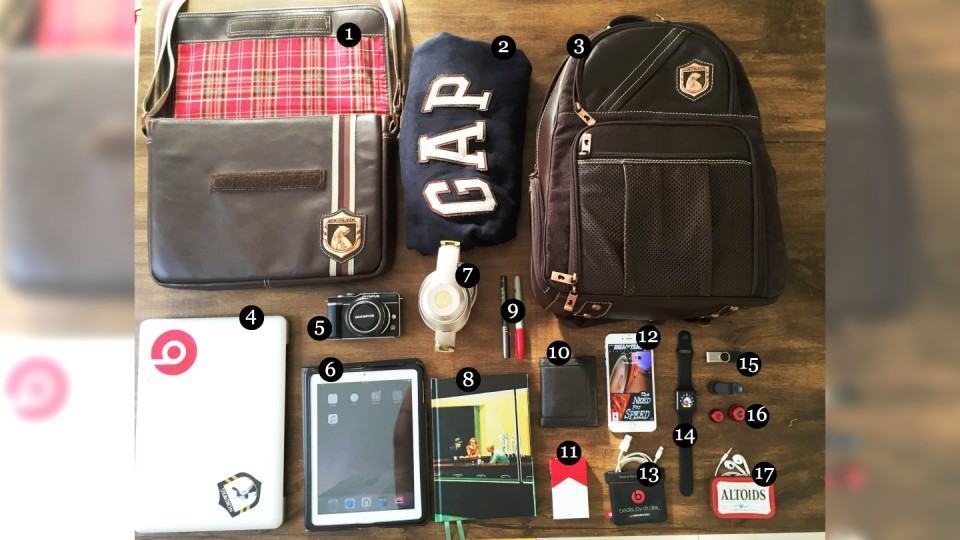 O que tem na mochila do Joel Nascimento Jr.