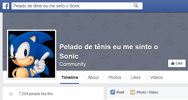 Página Pelado de tênis eu me sinto o Sonic.
