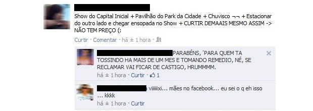 Quando uma mãe aparece nos comentários do Facebook.