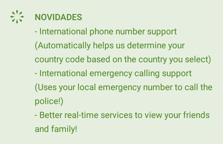 Print do changelog do Companion na Play Store.