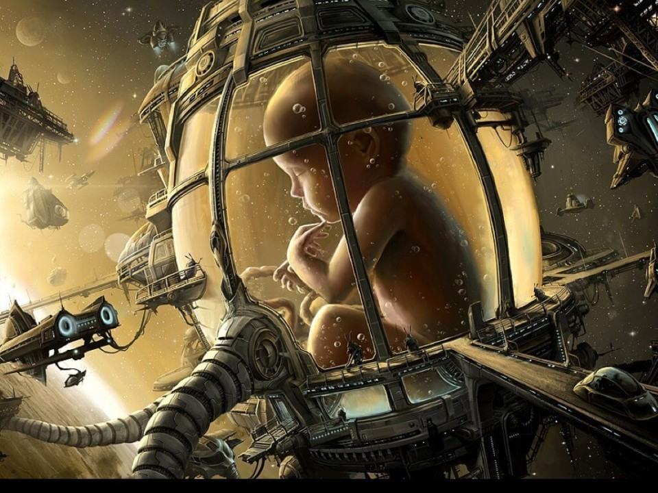 Bebê estilo Matrix.