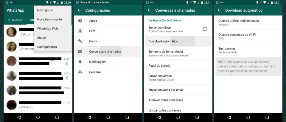 Download sob demanda de imagens e vídeos no WhatsApp.