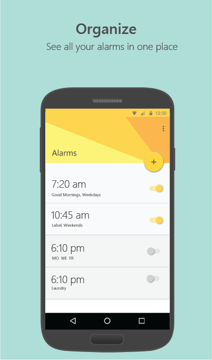 Print do Mimicker Alarm para Android.