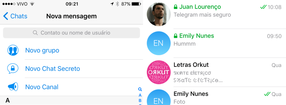 Como iniciar um Chat Secreto no Telegram.
