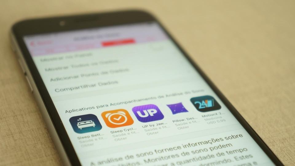 Sugestões de apps no Saúde.
