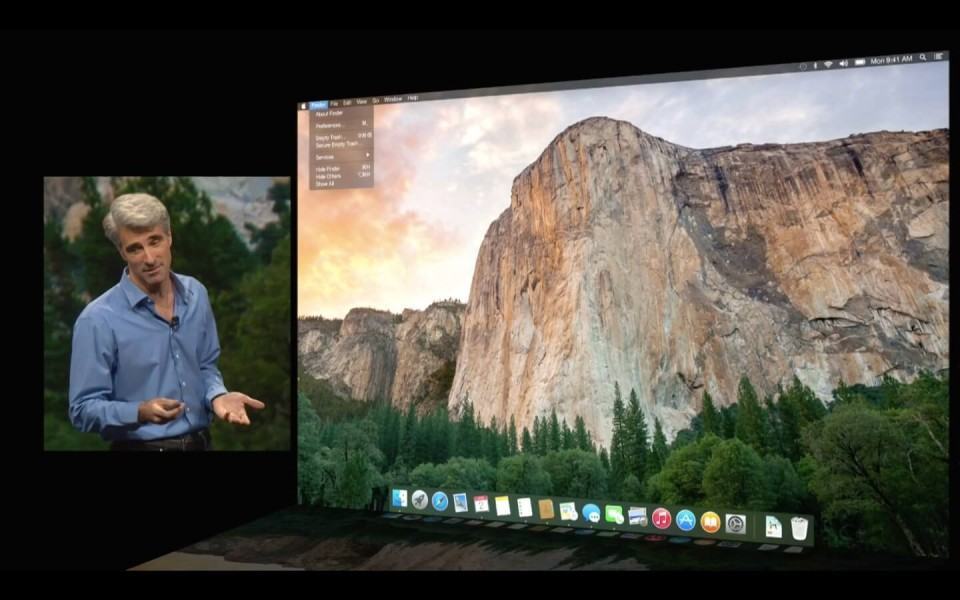 Craig Federighi na WWDC 2014.