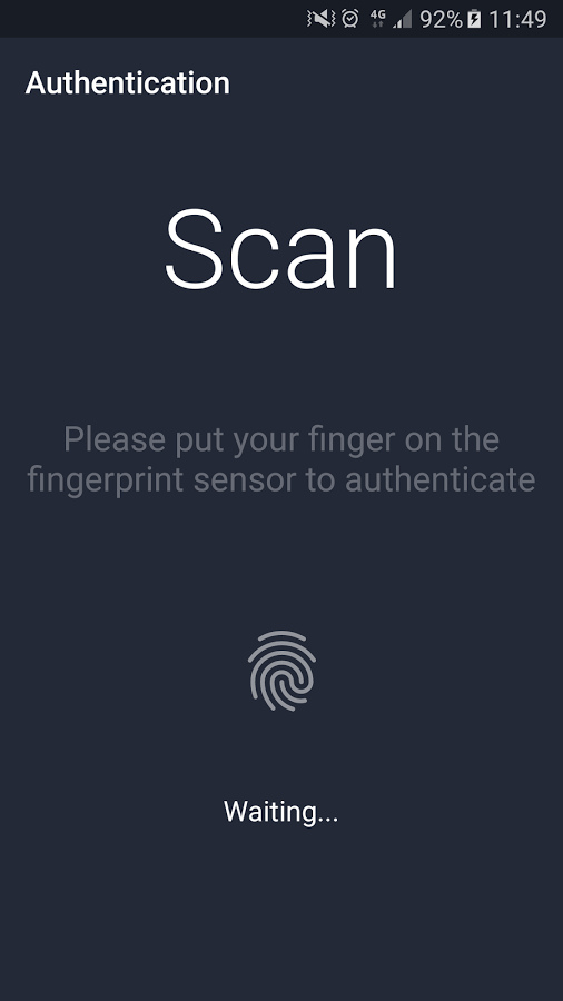 Print do DroidID para Android.