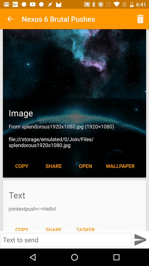 Print do Join para Android.