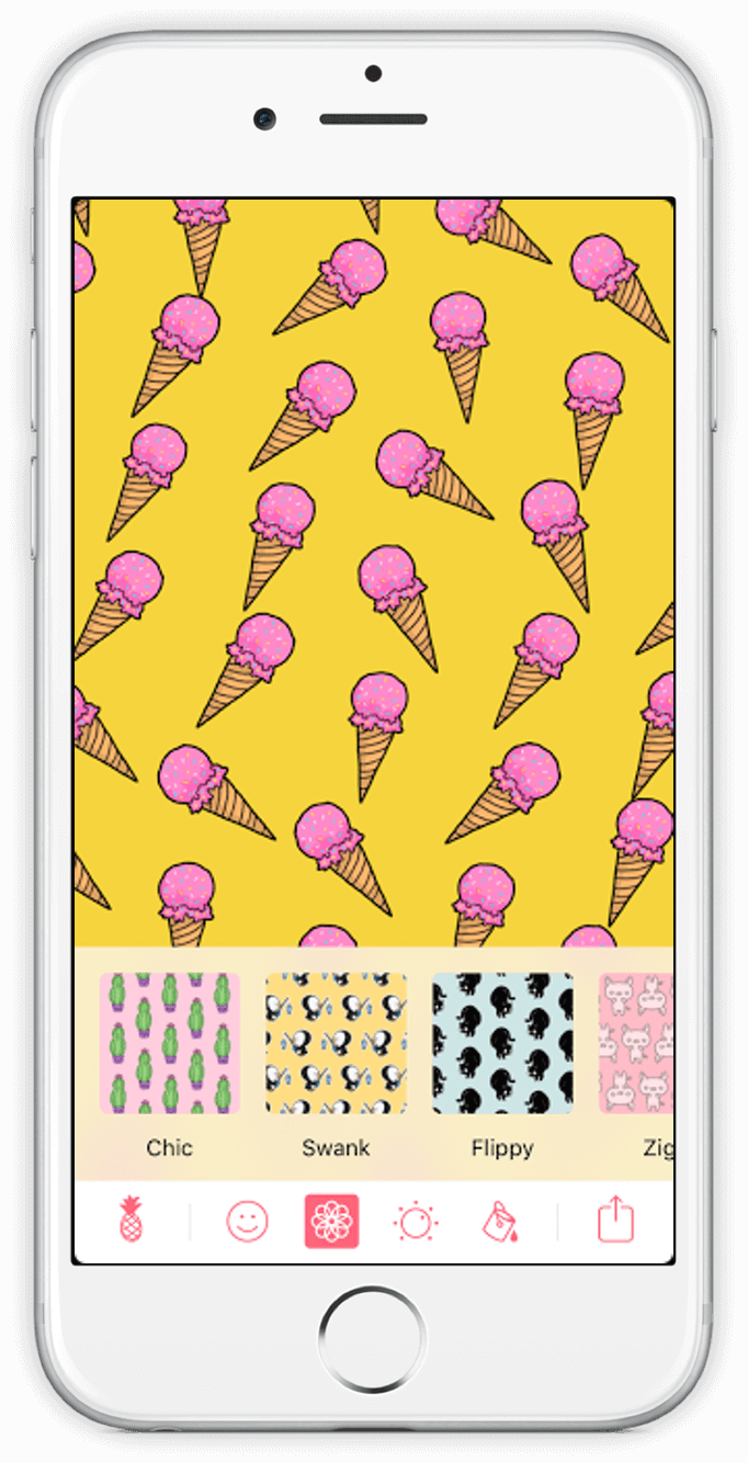 Print do Patternator para iPhone.