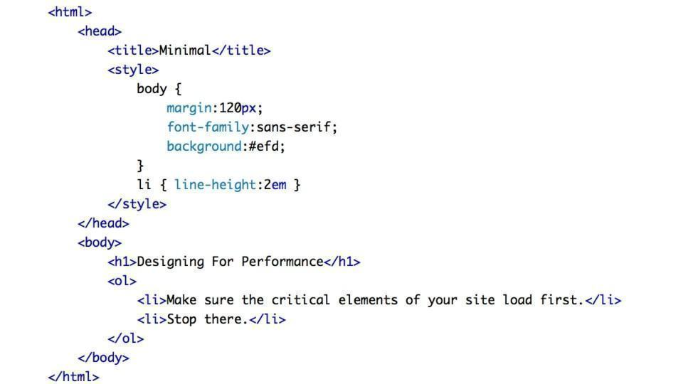 Exemplo de construção simples com HTML e um pouco de CSS.
