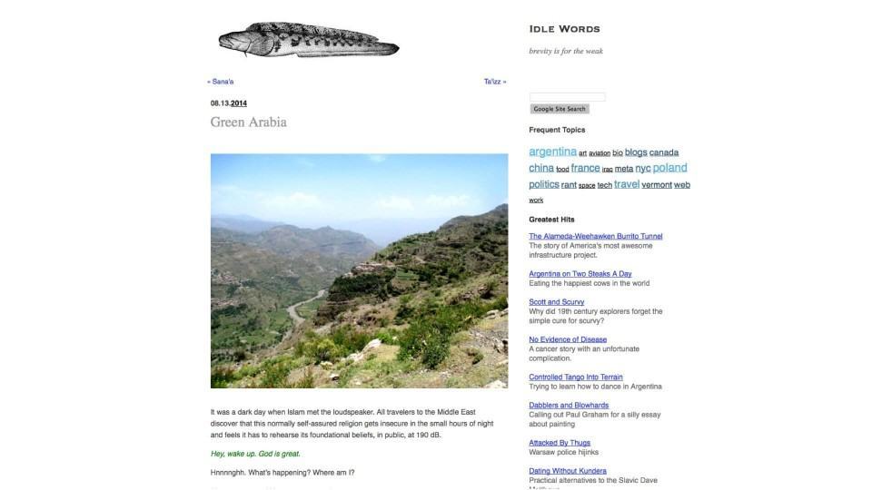 Imagem gratuita num post de blog.