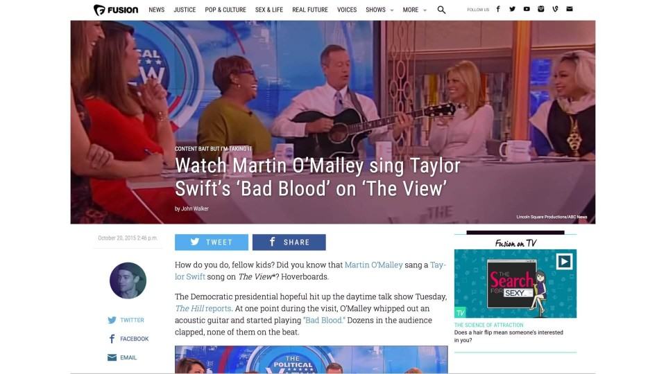 Artigo com foto horrível ao fundo no Fusion.