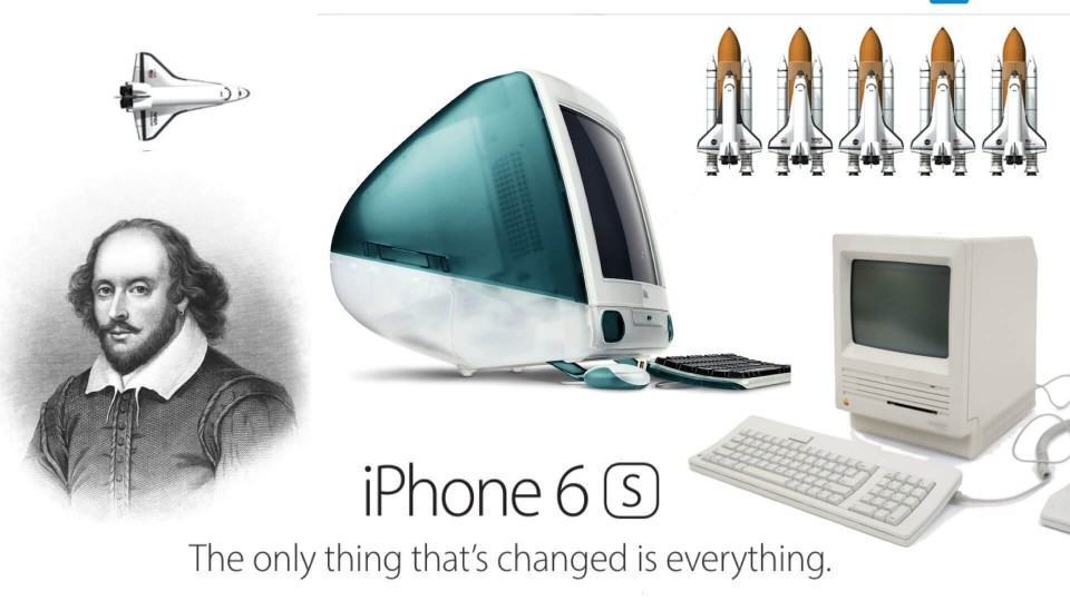 Cabe todas essas coisas no espaço que o site da Apple consome para ser carregado.