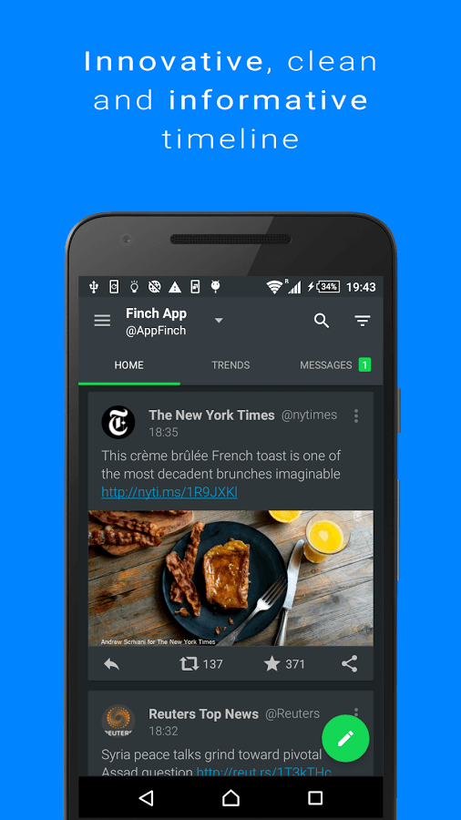 Print do Finch para Android.
