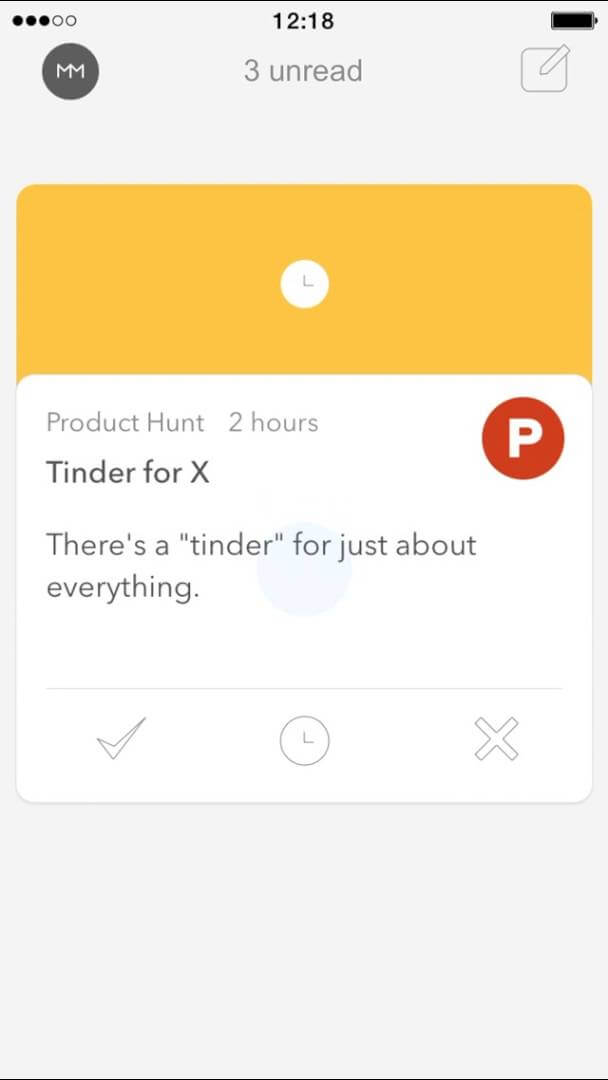 Print do Morning Mail para iPhone.