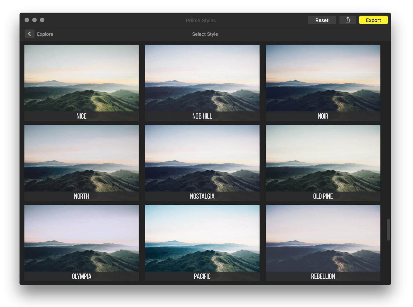 Print do Priime para OS X.