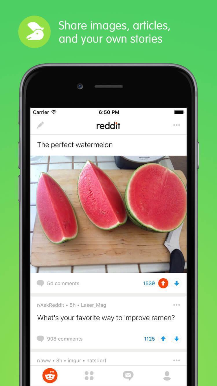Print do Reddit para iPhone.