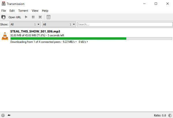 Print do Transmission para Windows.